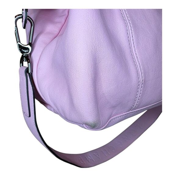 LONGCHAMP Medium Le Pliage Cuir Pink Leather Top Handle Tote - Picture 9 of 15